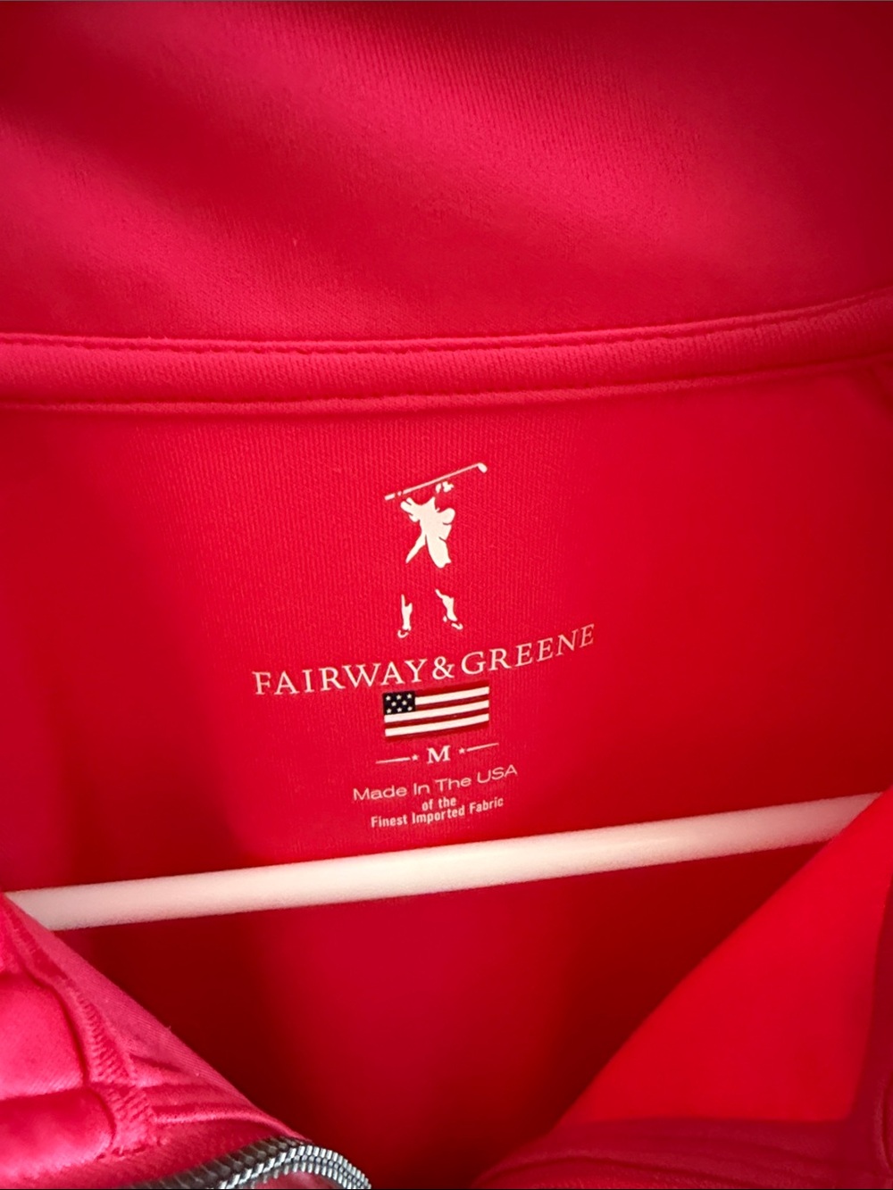 Fairway & Greene Men’s Quarter-Zip Sweater Trump - Picture 2 of 3